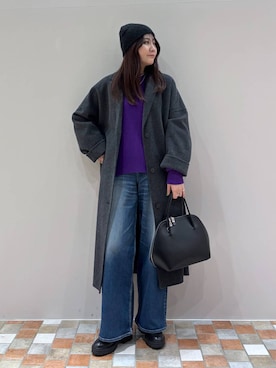 「アイテム（チェスターコート）」を使った、kyokaさん（レディース・162cm・20代）の秋コーディネート