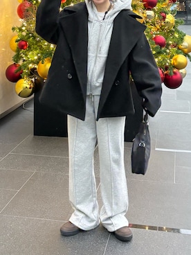 「おでかけコーデ」｜「アイテム（ジャケット/アウター）」を使った、onatsu さん（レディース・155cm）の冬コーディネート