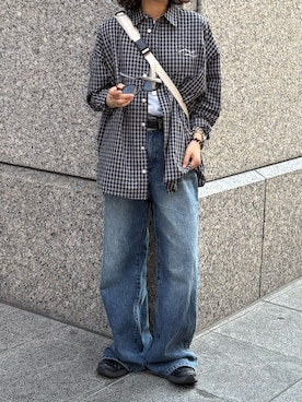 「アイテム（ボディバッグ/ウエストポーチ）」を使った、onatsu さん（レディース・155cm）の夏コーディネート