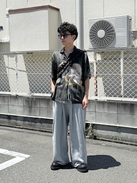 「モードストリート」｜「アイテム（スウェットパンツ）」を使った、kskさん（メンズ・170cm）の夏コーディネート