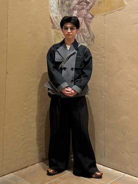 「Sacai（サカイ）のアイテム」を使った、kskさん（メンズ・170cm）の春コーディネート