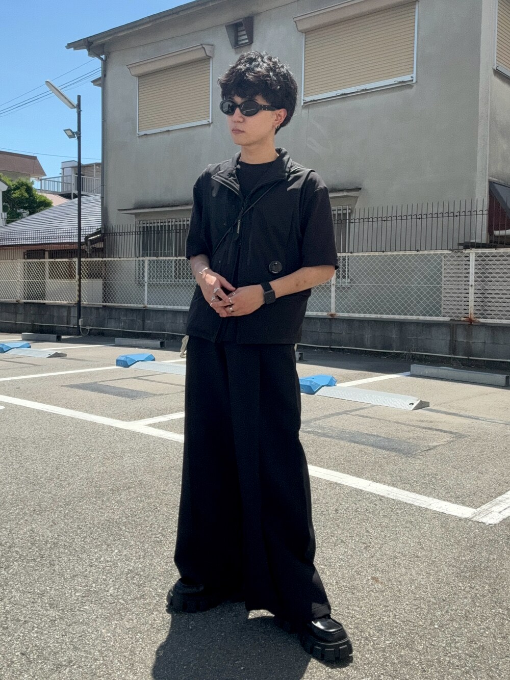 C.P. COMPANYのベストを使った人気ファッションコーディネート