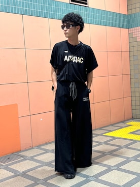 「タックイン」｜「アイテム（スウェットパンツ）」を使った、kskさん（メンズ・170cm）の夏コーディネート
