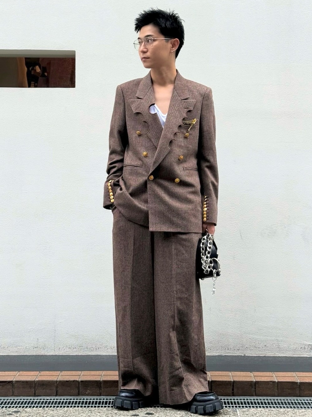 MASU】INITIAL WIDE TROUSERSを使ったメンズ人気ファッション