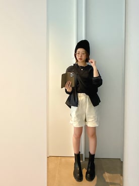 「SENSE OF PLACE by URBAN RESEARCH（センスオブプレイスバイアーバンリサーチ）のアイテム（Tシャツ/カットソー）」を使った、ちさとさん（レディース・156cm）の秋コーディネート
