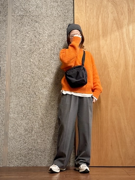 「BAYFLOW（ベイフロー）のアイテム」を使った、ちさとさん（レディース・156cm）の冬コーディネート