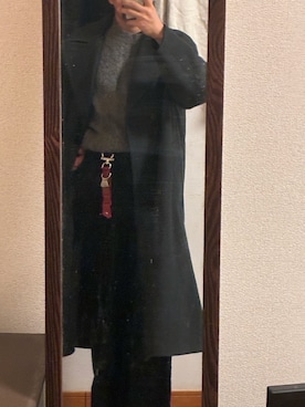 「WYM LIDNM（ウィム バイ リドム）のSMOOTH HERRINGBONE MAXI OVER COAT（チェスターコート）」を使った、【低身長コーデ】びゃくや。さん（メンズ・163cm）の冬コーディネート