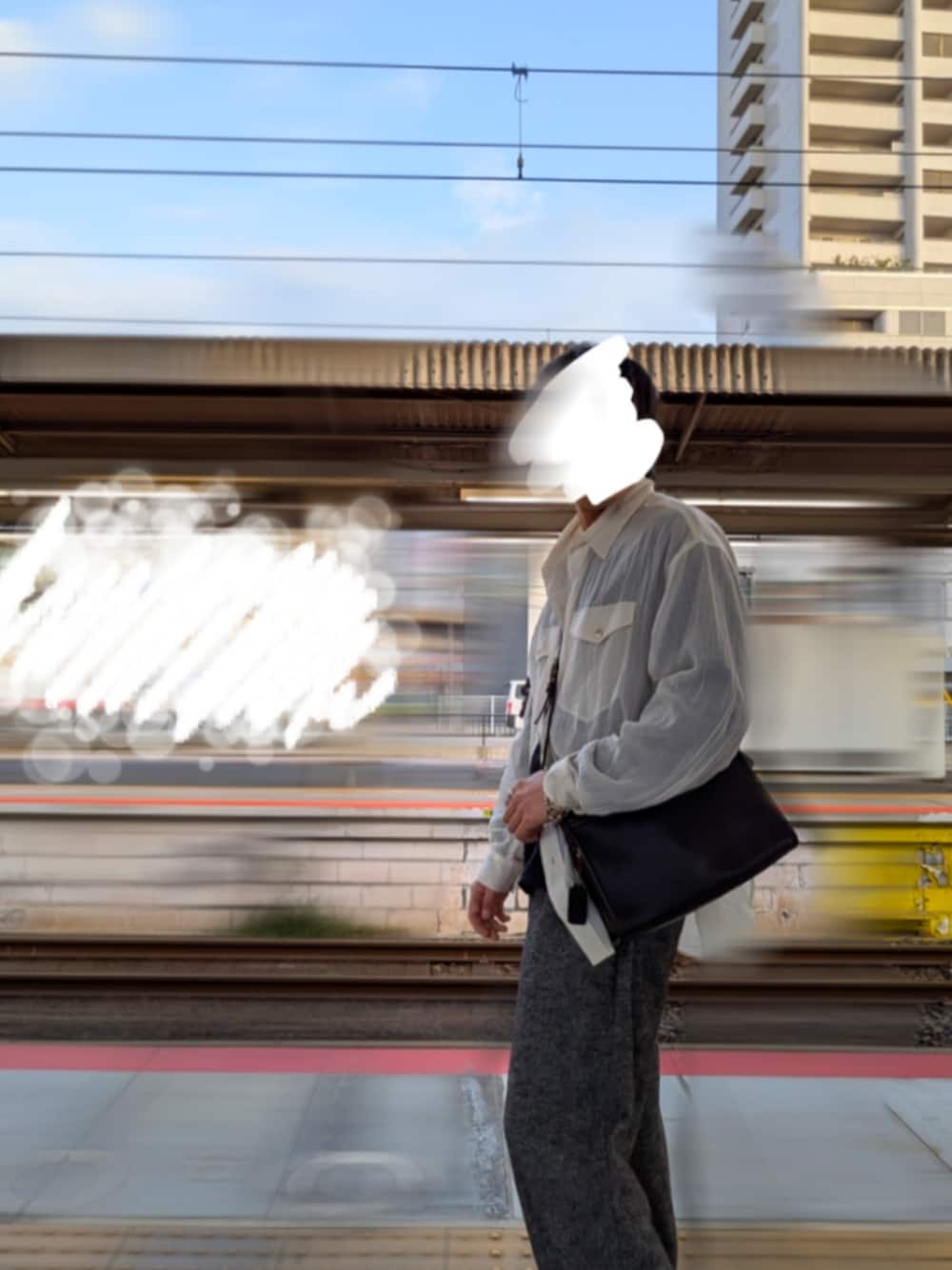 WYM TWEED BAGGY SLACKS Mサイズ　グレー WYM】 TWEED BAGGY SLACKS／ツイードバギースラックス - メルカリ