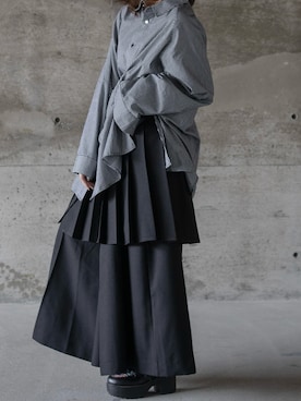 「Utusiyo（ウツシヨ）のアイテム（パンツ）」を使った、JURIさん（レディース・165cm）の秋コーディネート