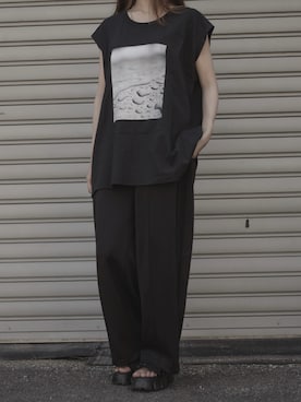 「アイテム（サンダル）」を使った、JURIさん（レディース・165cm）の夏コーディネート