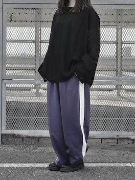 「Utusiyo（ウツシヨ）のアイテム（パンツ）」を使った、JURIさん（レディース・165cm）の春コーディネート