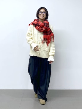 「アイテム（ローファー）」を使った、OKAWAさん（レディース・161cm・30代）の秋コーディネート