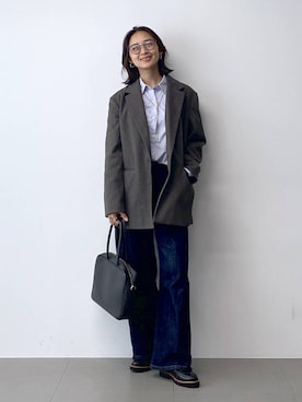 「アイテム（ローファー）」を使った、OKAWAさん（レディース・161cm・20代）の秋コーディネート