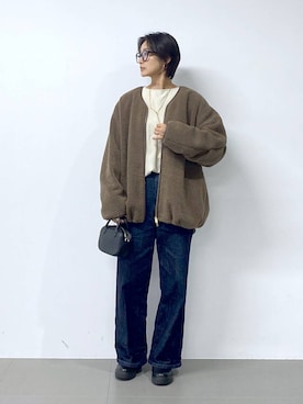 「BARNYARDSTORM（バンヤードストーム）のBARNYARDSTORM / ハイブリッドストレッチブーツ（ブーツ）」を使った、OKAWAさん（レディース・161cm）の秋コーディネート