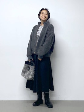 「アイテム（ブルゾン）」を使った、OKAWAさん（レディース・161cm・30代）の秋コーディネート