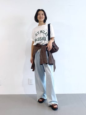 「デニム_バンヤードストーム」｜OKAWAさん（レディース・161cm）の夏コーディネート