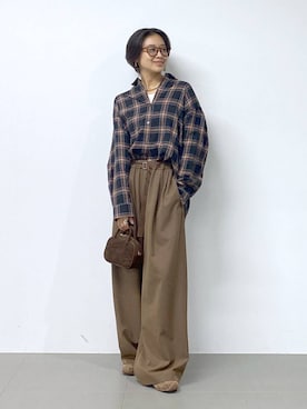 「アイテム（チョーカー）」を使った、OKAWAさん（レディース・161cm・30代）の秋コーディネート