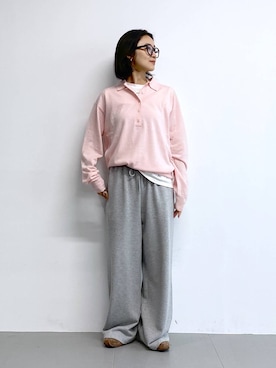 「アイテム（スウェットパンツ）」を使った、OKAWAさん（レディース・161cm・30代）の夏コーディネート