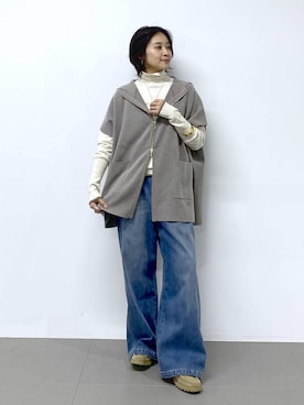 「アイテム（アクセサリー）」を使った、OKAWAさん（レディース・161cm・30代）の秋コーディネート