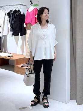 「BARNYARDSTORM（バンヤードストーム）のアイテム（パンツ）」を使った、OKAWAさん（レディース・161cm）の春コーディネート