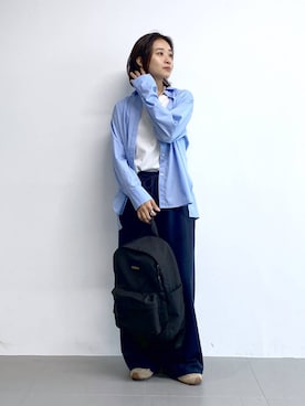 「アイテム（スウェットパンツ）」を使った、OKAWAさん（レディース・161cm）の夏コーディネート