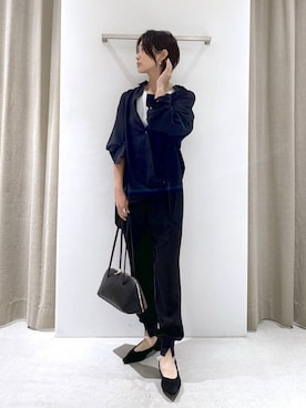 「アイテム（バングル/リストバンド）」を使った、OKAWAさん（レディース・161cm・20代）の秋コーディネート