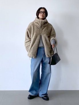 「アイテム（メガネ）」を使った、OKAWAさん（レディース・161cm・30代）の秋コーディネート