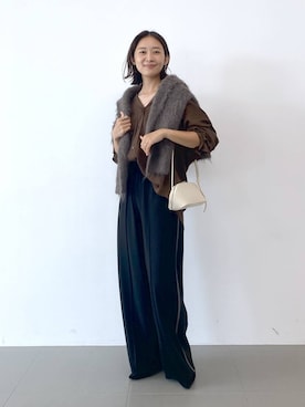「アイテム（ピアス（両耳用））」を使った、OKAWAさん（レディース・161cm・30代）の秋コーディネート