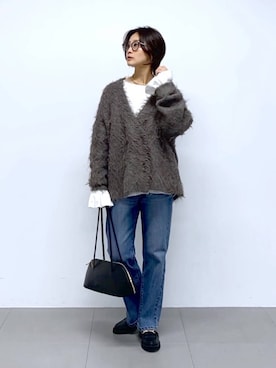 「アイテム（メガネ）」を使った、OKAWAさん（レディース・161cm・30代）の秋コーディネート