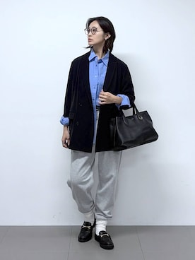 「Beau're（ヴュレ）のアイテム（バッグ）」を使った、OKAWAさん（レディース・161cm）の冬コーディネート