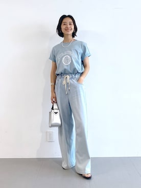 「アイテム（バングル/リストバンド）」を使った、OKAWAさん（レディース・161cm・30代）の夏コーディネート
