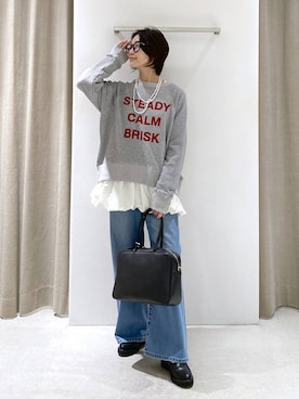 「アイテム（メガネ）」を使った、OKAWAさん（レディース・161cm・30代）の秋コーディネート