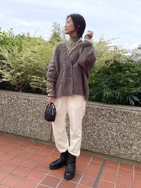 「BARNYARDSTORM（バンヤードストーム）のBARNYARDSTORM / ハイブリッドストレッチブーツ（ブーツ）」を使った、OKAWAさん（レディース・161cm）の秋コーディネート