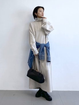 「アイテム（トートバッグ）」を使った、OKAWAさん（レディース・161cm・20代）の秋コーディネート