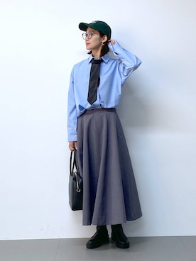 「アイテム（キャップ）」を使った、OKAWAさん（レディース・161cm・30代）の夏コーディネート