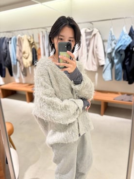 「アイテム（スウェットパンツ）」を使った、OKAWAさん（レディース・161cm・20代）の冬コーディネート