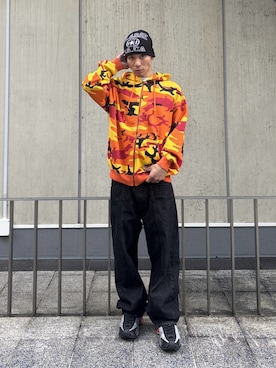 「XLARGE（エクストララージ）のアイテム」を使った、香村大貴さん（メンズ・165cm）の冬コーディネート