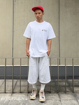 「XLARGE（エクストララージ）のアイテム」を使った、香村大貴さん（メンズ・165cm）の夏コーディネート