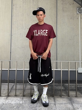 「XLARGE（エクストララージ）のアイテム」を使った、香村大貴さん（メンズ・165cm）の夏コーディネート