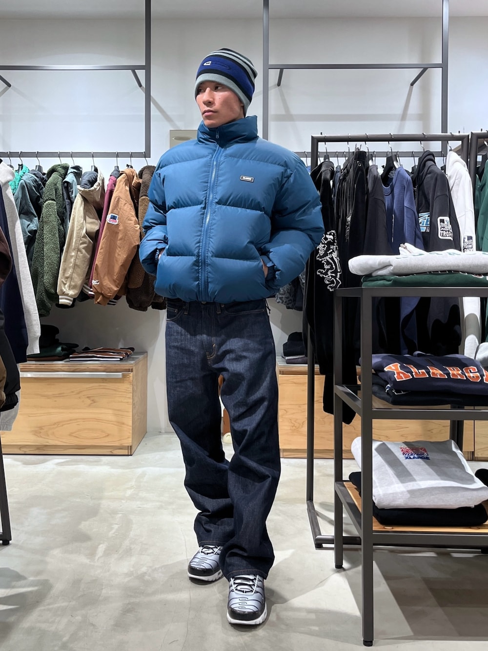 XLARGEのダウンジャケット/コート（ブルー系）を使った人気