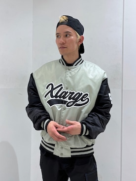 「XLARGE（エクストララージ）のアイテム（スタジャン）」を使った、香村大貴さん（メンズ・166cm）の春コーディネート