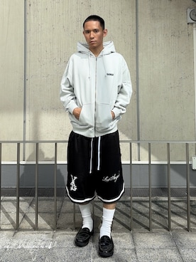 「XLARGE（エクストララージ）のアイテム」を使った、香村大貴さん（メンズ・165cm）の夏コーディネート