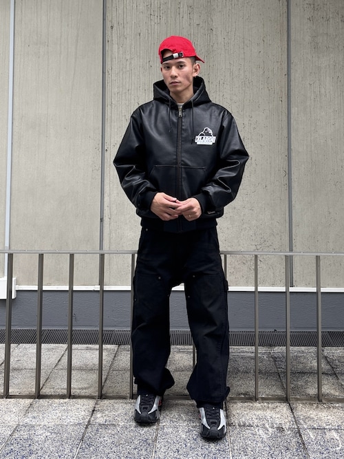FAUX LEATHER HOODED WORK JACKET（その他アウター）｜XLARGE