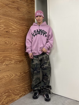 「XLARGE（エクストララージ）のアイテム」を使った、香村大貴さん（メンズ・165cm）の冬コーディネート