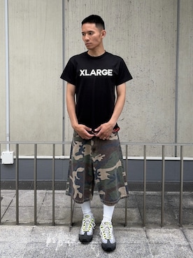 「XLARGE（エクストララージ）のアイテム」を使った、香村大貴さん（メンズ・165cm）の夏コーディネート