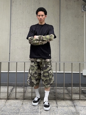 「XLARGE（エクストララージ）のアイテム（トップス）」を使った、香村大貴さん（メンズ・165cm）の春コーディネート