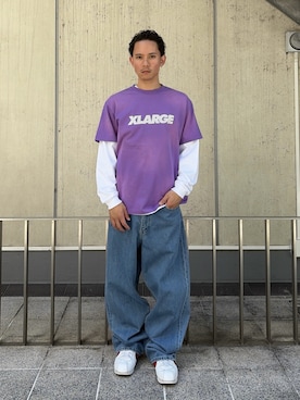 「XLARGE（エクストララージ）のアイテム」を使った、香村大貴さん（メンズ・165cm）の春コーディネート