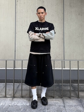 「XLARGE（エクストララージ）のアイテム」を使った、香村大貴さん（メンズ・165cm）の夏コーディネート