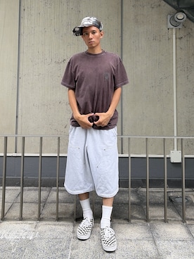 「XLARGE（エクストララージ）のアイテム」を使った、香村大貴さん（メンズ・165cm）の夏コーディネート