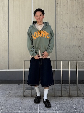 「XLARGE（エクストララージ）のアイテム（トップス）」を使った、香村大貴さん（メンズ・165cm）の春コーディネート